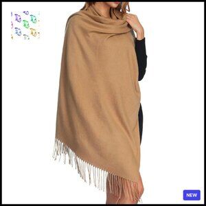 Thick Oversized Pashmina Shawl Wrap Soft Winter Warm Blanket Scarf